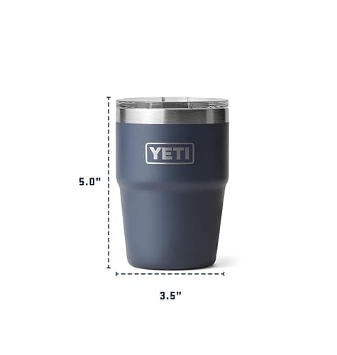 YETI Rambler Cup, Vacuum Insulated Stainless Steel Stackable Cup with Magslider Lid, White, 16 oz (473 ml) thumbnail 3