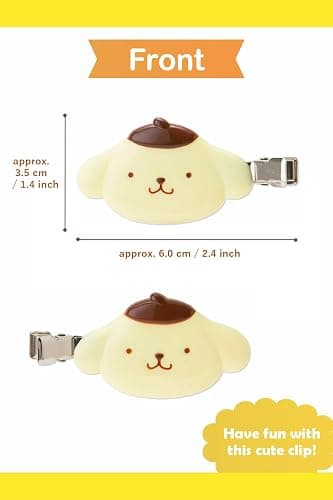 SanrioOriginal Hair Clips (Japan Import) - Includes Cherry Blossom Message Card (Pompompurin (Horizontal)), 1 Count (Pack of 1) thumbnail 4