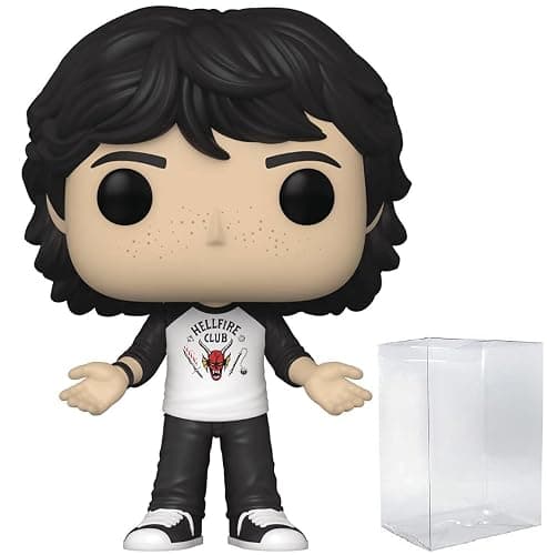 POP [Stranger Things - Mike Wheeler [Season 4] Funko Vinyl Figure (Bundled with Compatible Box Protector Case), Multicolor, 3.75 inches - Image 1