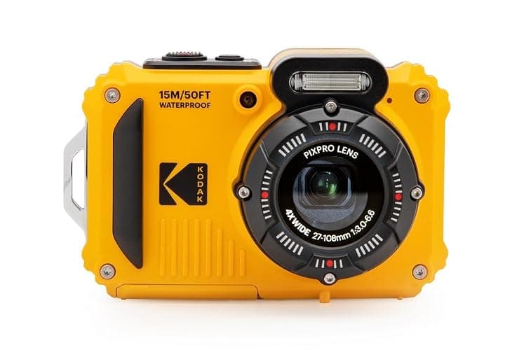 KODAK PIXPRO WPZ2 16MP Waterproof Digital Camera, 15m, 4X Zoom, Yellow | 1080p Full HD Video, 27mm Wide Angle Lens, 2.7 Inch LCD, Shockproof 2m, Wi-Fi, Snorkeling and Beach Camera thumbnail 2