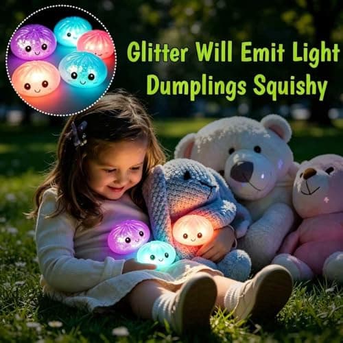 Dumpling Glowing Mystery Box,Dumplings Squishy，Sensory Stress Ball Squeeze Toys for Stress Relief ，Soft Squeeze Decompression Dumplings Stress Balls，Steamer Stretchy Desk Toys (Purple) thumbnail 4