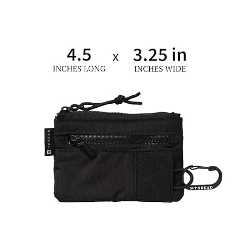 Thread Wallets Pouch Wallet – Compact Zip Wallet with Clear ID Window, Coin & Card Pockets, and Key Stash – Lightweight Rip-Stop Travel Wallet for Men & Women (Summer Mix) thumbnail 6