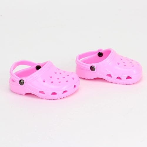 Sophia's Rubber Garden Clog Sandal with Heart Cut Outs and Heel Strap Shoes Accessory for 18" Dolls, Light Pink thumbnail 4