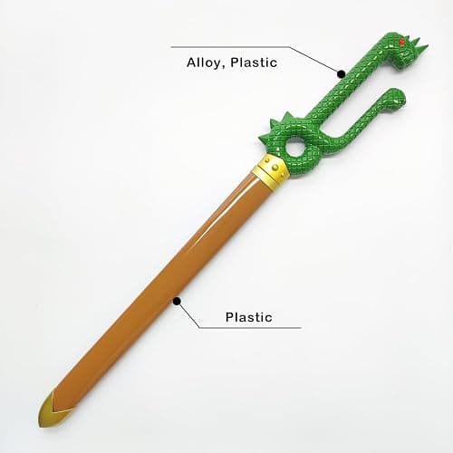 COSWOR 30.3" Metal Carbon Steel Anime Nanatsu No Taizai Dragon Handle Meliodas Sword for Cosplay, Collection, Costume Dress-up Accessories thumbnail 3