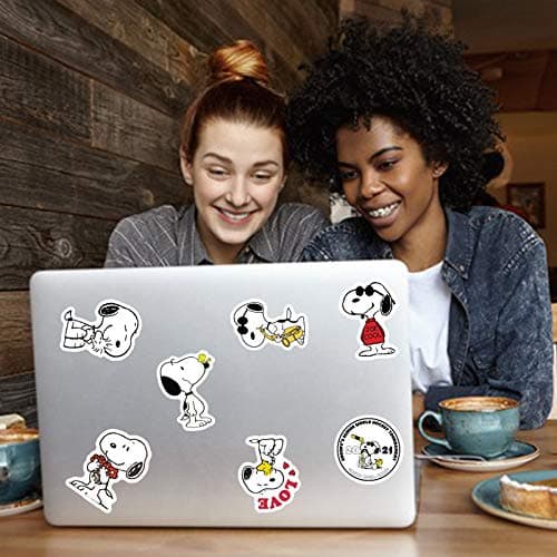50pcs Snoopy Stickers, Cute Cartoon Dog Stickers Packsfor Boys Girls Teens, Waterproof Vinyl Classic Manga Characters Decals for Water Bottle Books Skateboard Laptop thumbnail 2