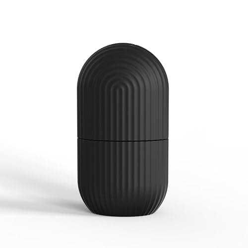 Facial Ice Roller, Convenient Use Portable DIY Face Care Face Massager Ice Tray for Home Travel (Stripe Black) - Image 1