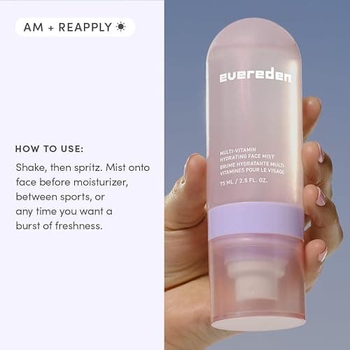 Evereden Kids Multi-Vitamin Hydrating Face Mist | Nourishing Face Spray, Preppy Skincare Essential for Ages 6+ | Clean Formula Safe for Sensitive Skin | Multi-Vitamin Complex, Peach & Mango Juice thumbnail 9