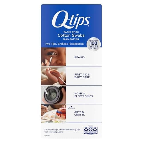 Q-tips Cotton Swabs For Hygiene and Beauty Care Original Cotton Swab Made With 100% Cotton 750 Count thumbnail 2