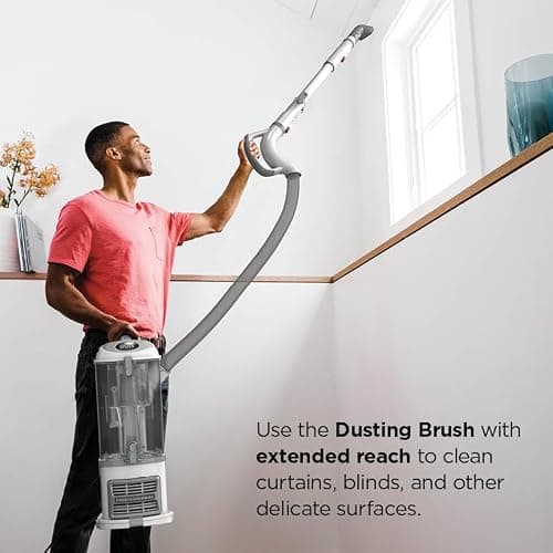 Shark Upright Vacuum Cleaner | Navigator Lift-Away | Pet Hair, Carpet & Hard Floor Cleaning | Pet Power Brush, Dusting Brush & Crevice Tool | HEPA Filter | Swivel Steering | White/Silver | NV356E thumbnail 3
