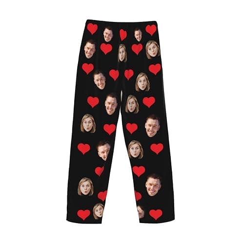 Custom Pajama Pants with Pockets for Women Men Personalized Plaid PJ Pants with Face Photo Christmas Pajamas Multi Size thumbnail 7