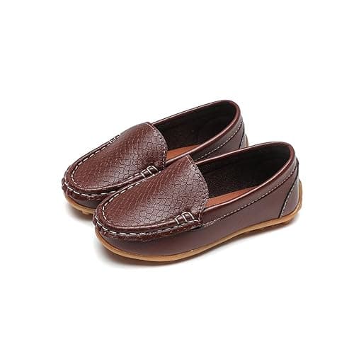 Gansenzon Boys Girls Loafers Dress Shoes Oxford Moccasins Flats Boat Slip-On School Daily Walking Shoes(Toddler/Little Kids/Big Kids) thumbnail 2