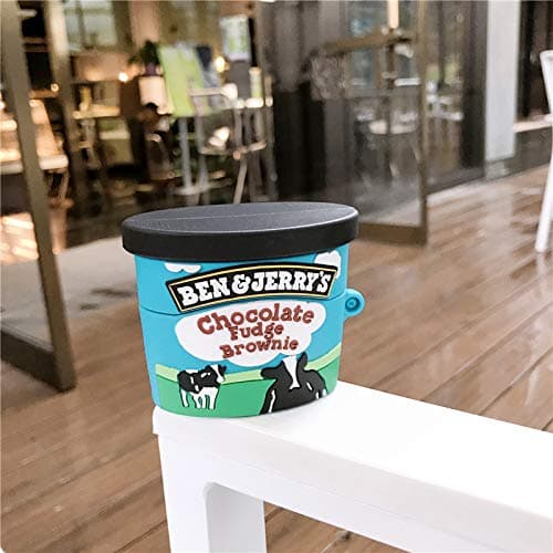 LEWOTE Compatible with Apple Airpods 4 Case Protective Funny Cute Cartoon Slim Candy Cover with Keychain (Benjerry) thumbnail 3