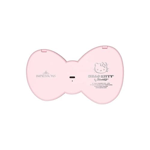 Impressions Vanity Hello Kitty Bow LED Compact Mirror, Double Sided Cute Travel Makeup Mirror, Soft Touch Button with Slide Down Auto Shut Off (Small) thumbnail 8