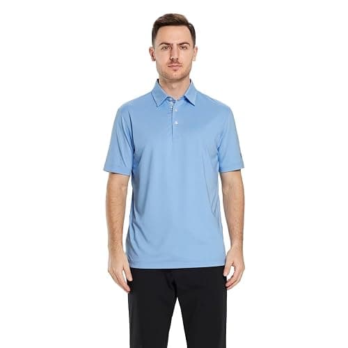 Mens Polo Shirts Short and Long Sleeve Casual Solid Stylish Dry Fit Performance Designed Collared Golf Polo Shirts for Men thumbnail 2