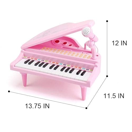 Amy&Benton Toddler Piano Toy for Baby Girls Pink Toy Piano Keyboard for 2 3 4 Year Old Birthday Gifts for Girls thumbnail 3