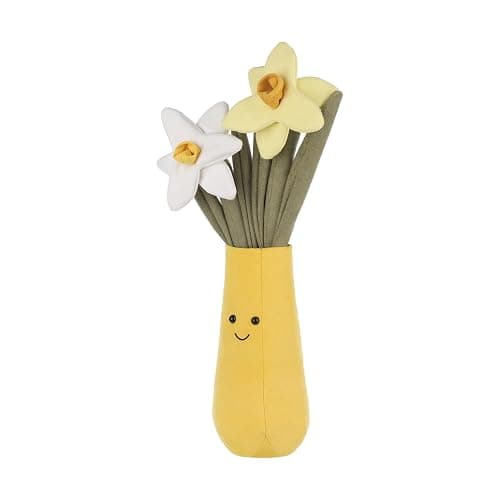Apricot Lamb Potted Flower Daffodil Narcissus Vase Plant Stuffed Animals thumbnail 4