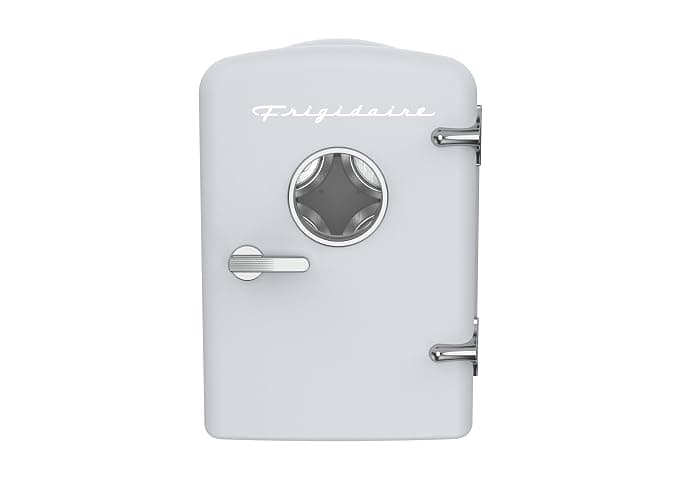Frigidaire EFMIS171 Retro Mini Portable Personal Fridge - Ideal for Home, Office or Dorm - Includes Carrying Handle, AC/DC Wall/Car Charger (White) - Image 1