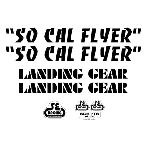 SE Bikes So Cal Flyer Decal Set Null Black - Image 1