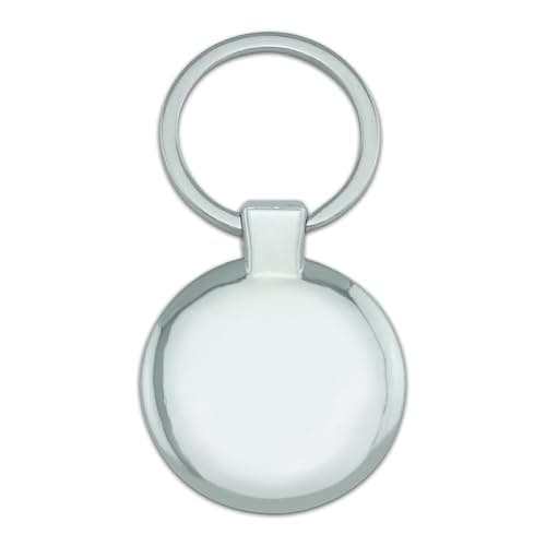 Superman Steel Logo Keychain Classy Round Chrome Plated Metal thumbnail 6