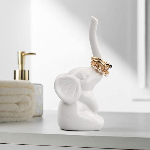 Kioiner Ceramic Elephant Ring Holder thumbnail 2