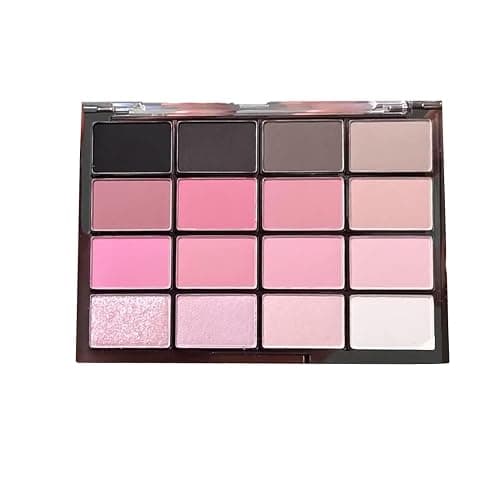 K'APEINE Pink Eyeshadow Palette, 16 Colors Glitter Eyeshadow Chunky Pressed Sparkle Eye Shadow Powder Makeup Pallet Ultra Shimmer Makeup Kit Highly Pigmented Long Lasting Waterproof for Face Body - Image 1