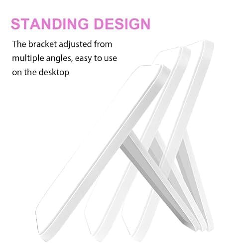 OSDUE 20*13.4cm Makeup Mirror, Foldable Desktop Vanity Mirror Portable Rectangular Makeup Travel Mirror with Stand, Desktop Vanity Mirror for Office Desk,Vanity Table, Travel, Camping (Large - Beige) thumbnail 4
