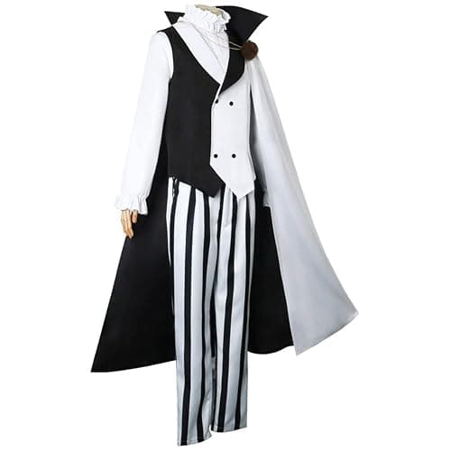 TFRVMA Nikolai Cosplay Costume Nikolai Cosplay Outfit Nikolai Uniform Cape With Wig Full Set Halloween - White - Small thumbnail 3