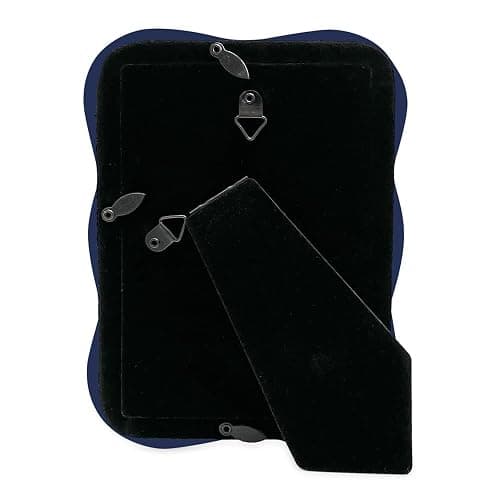 Isaac Jacobs 4x6 Navy Curved Deco Frame for Tabletop and Wall Display, Decorative Art, Design, Home Décor, Gift (4x6, Navy) thumbnail 3