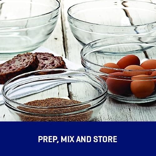 Anchor Hocking 10 Piece Mixing Bowl Set, Nesting Serving Bowls & Mixing Bowls (1 oz, 2 oz, 4 oz, 6 oz, 10 oz, 16 oz, 1 Qt, 1.5 Qt, 2.5 Qt, 3.5 Qt) thumbnail 6