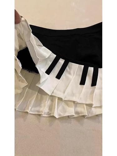 TYATVS Piano Skirt Mini Skirts for Women High Waisted Whimsy Twee Skirt Y2k Harajuku Dark Coquette Aesthetic Grunge thumbnail 2