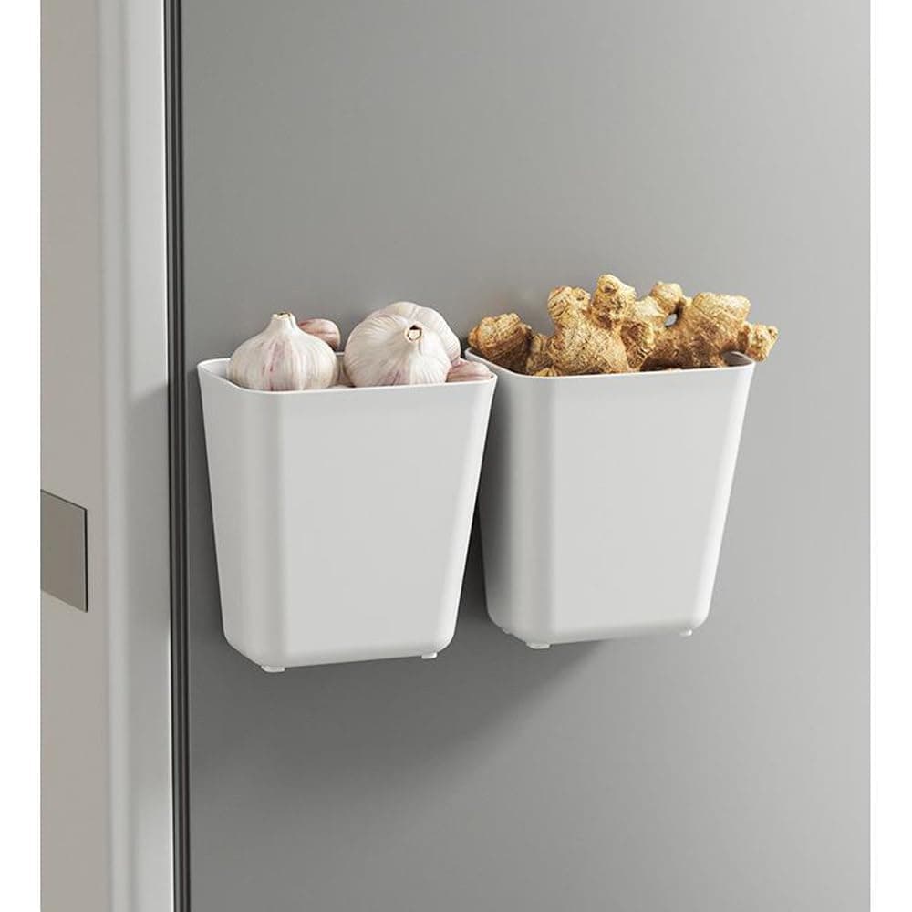 Pack of 4 Kitchen Cabinet Door Storage Box, Self-Adhesive Wall Mounted Organiser for Cupboard, Bathroom, Fridge - Small Items thumbnail 7