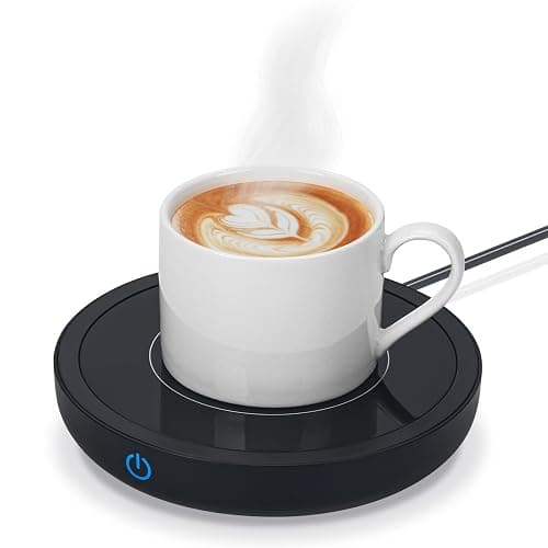 Coffee Mug Warmer, Electric Cup Warmer Smart Hot Plate Warmer Up to 80℃ for Desk,Coffee Warmers with Auto Shut Off & 3 Temperature Settings for Heating Coffee,Tea,Milk,Cocoa (Black, No Mug) - Image 1
