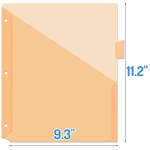 Forvencer 8 Count Dividers with 2 Pockets,8 tabs Binder Dividers with tabs | Dividers for 3 Ring Binder Organizer,School Supplies, Multicolor, 1 Set thumbnail 2