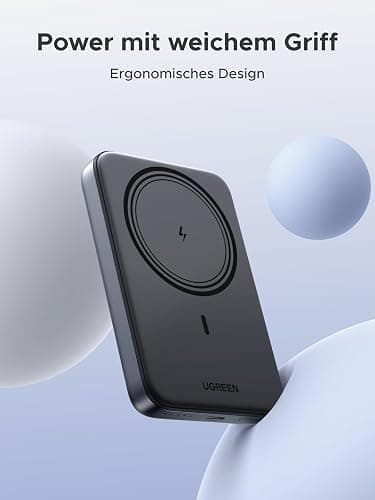 UGREEN Nexode Wireless Powerbank 10000mAh Magnetische Power Bank mit USB-C 20W, kabellose Externe powerbank MagSafe kompatibel mit iPhone 17 Pro Max/17 Pro/16/15 Pro Max/Pro/14/13/12(Schwarz) thumbnail 3