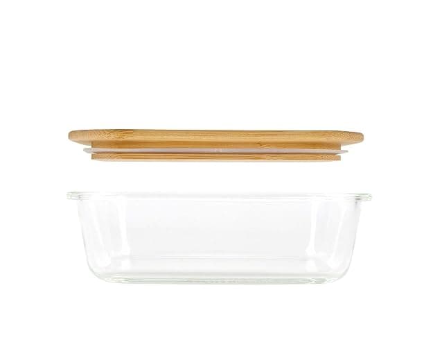 BIRAMBEAU - Ustensiles de Cuisine - Boîtes en Verre - Boîtes Alimentaire Hermétiques - Couvercle en Bambou - 1050mL thumbnail 4