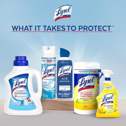 LYSOL Disinfecting Wipes, All Purpose Cleaner, Multi-Surface Antibacterial Cleaning Wipes, Household Cleaning Supplies, Dorm Essentials, Lemon + Mango & Hibiscus + Crisp Linen Scent, 80 ct. (4 Pack) thumbnail 8