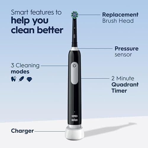 Oral-B Pro 1000 Rechargeable Electric Toothbrush, Black thumbnail 2