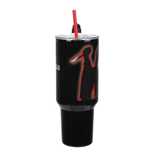 Bioworld Ghostface Text and Logo 40 Oz. Stainless Steel Tumbler With Dagger Handle thumbnail 5