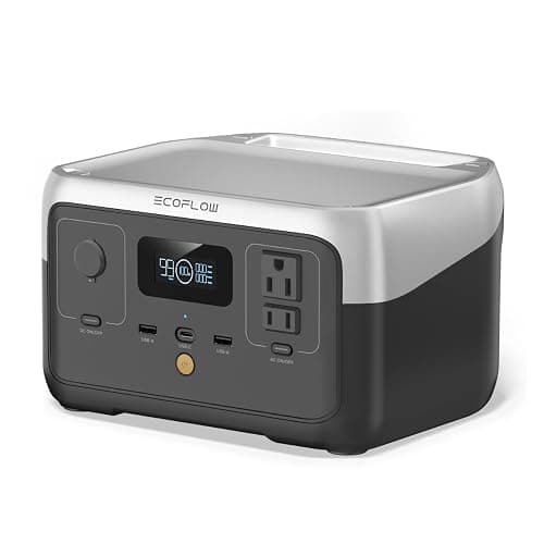 EF ECOFLOW Portable Power Station RIVER 2, 256Wh LiFePO4 Battery/ 1 Hour Fast Charging, 2 Up to 600W AC Outlets, Solar Generator (Solar Panel Optional) for Outdoor Camping/RVs/Home Use - Image 1