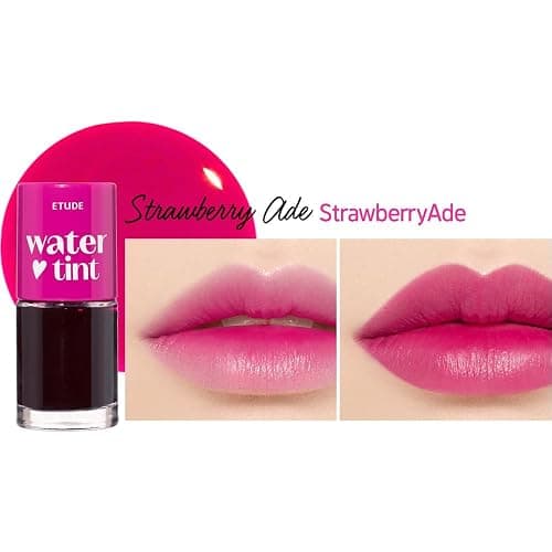 ETUDE Dear Darling Water Tint 3 Color SET (Strawberry Ade+Cherry Ade+Orange Ade, 9g*3) | Vivid Color Lip Stain with Moisturizing Weightless & Non-sticky Finish | Korean Makeup, Perfect for Gift thumbnail 7