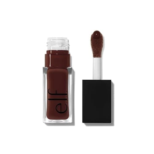 e.l.f. Glow Reviver Lip Oil, Nourishing Tinted Lip Oil For A High-Shine Finish, Infused With Jojoba Oil, Vegan & Cruelty-Free, Hot as Fudge - Image 1