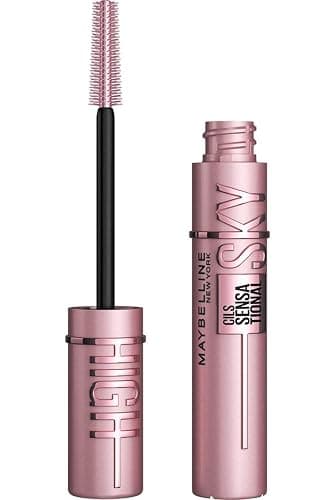 Maybelline New York - Mascara Volume Intense et Longueur Illimitée - Formule Enrichie en Extraits de Bambous et de Fibres - Sky High - Teinte : Very Black - 7,2 ml - Image 1