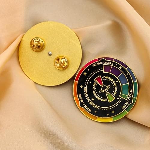 Color Wheel Enamel Pin - Funny What To Eat Food Pin - Aesthetic Gifts for Teens Women and Men thumbnail 6