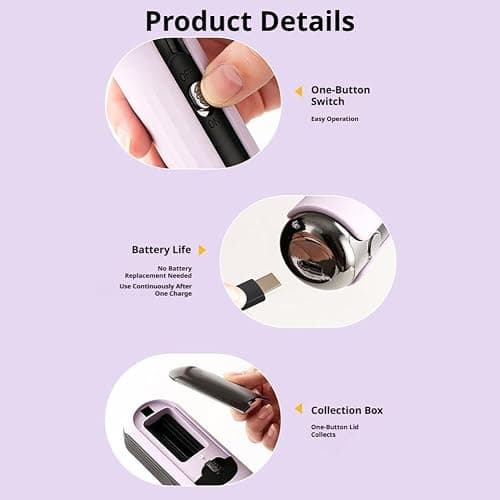 Cordless Split Ends Hair Trimmer, Automatic Damage Hair Clippers for Salon & Home, Quickly Removes Split Ends and Broken Hair Tips, Dead Ends Trimmer for Damaged,Dry, Brittle Hair (Pink) thumbnail 7