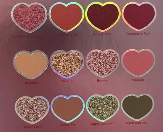 Taste Beauty Strawberry Shortcake Heart Shaped Eyeshadow Palette, 12 Colors with Mirror, Dessert Collection thumbnail 3