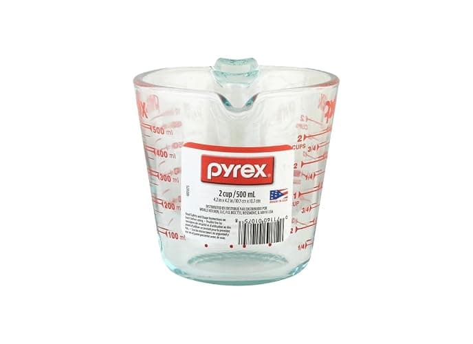 Pyrex Prepware 6001075 Measuring Cup, Red Graphics, Clear thumbnail 3