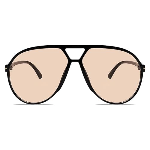 GUVIVI Retro Aviator Sunglasses for Women Men Oversized Classic 70s Vintage Trendy Tangle Free Square Aviators Sun Glasses thumbnail 8