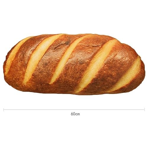 Levenkeness 3D Simulation Bread Shape Plush Pillow,Soft Butter Toast Bread Food Cushion Stuffed Toy for Home Decor 23.6" thumbnail 3