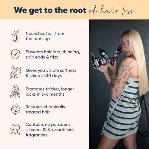 Moerie Mineral Shampoo & Hair Conditioner Set – For Longer, Thicker, Fuller Hair - Vegan Hair Products – Paraben Free Hair Products – All Hair Types – Reverse Hair Loss - 2 x 8.5 fl oz (251ml) thumbnail 2