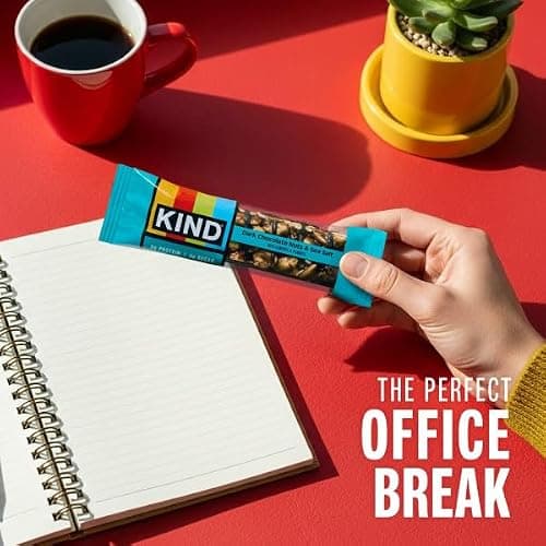 KIND Nut Bars, Dark Chocolate Nuts and Sea Salt, Healthy Snacks, Gluten Free, Low Sugar, 6g Protein, 12 Count thumbnail 5